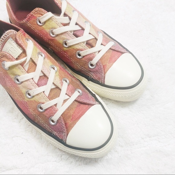 🔥Converse Missoni pink plaid low top sneakers new condition sz6 - Picture 2 of 11